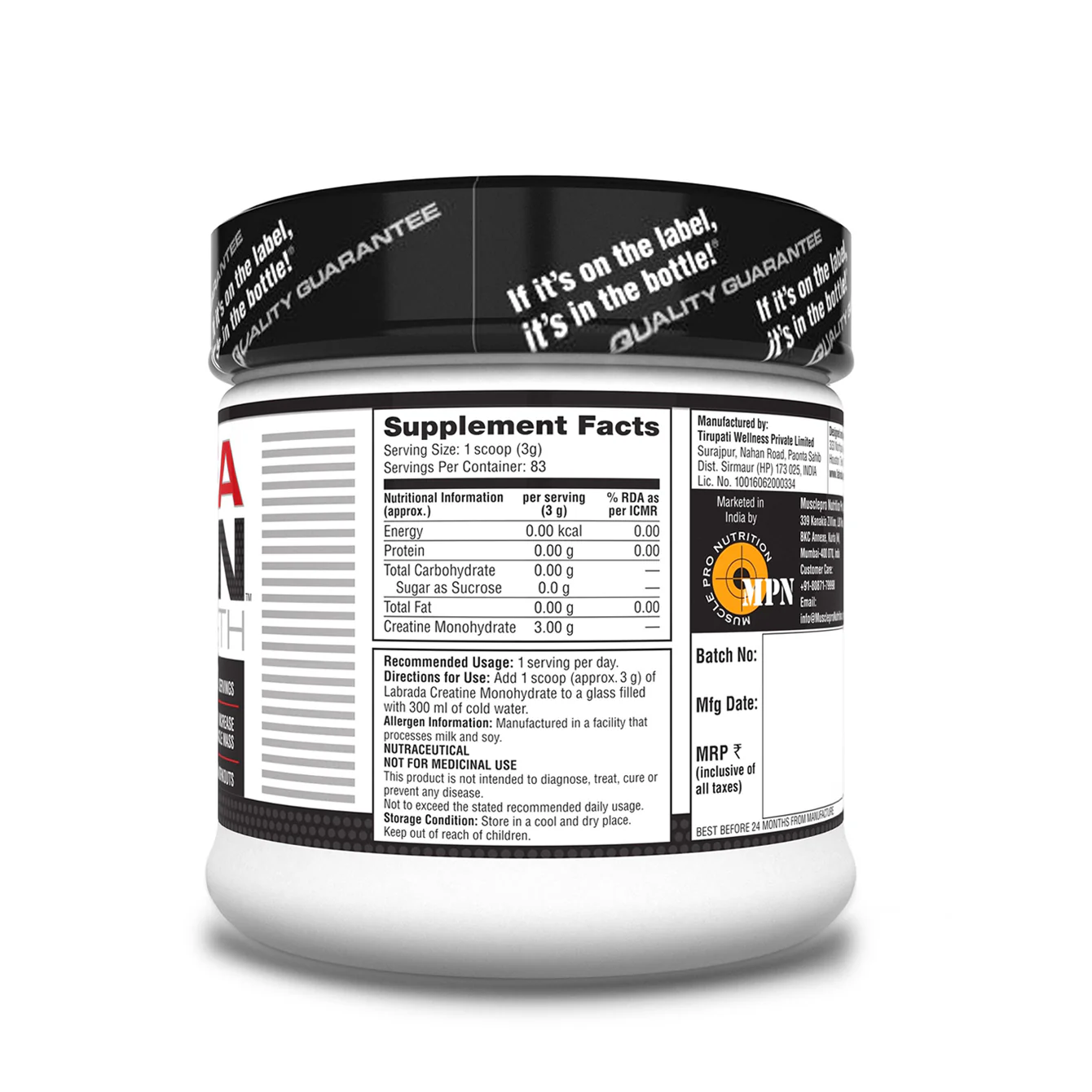Labrada CreaLean Strength Creatine Powder - Image 4