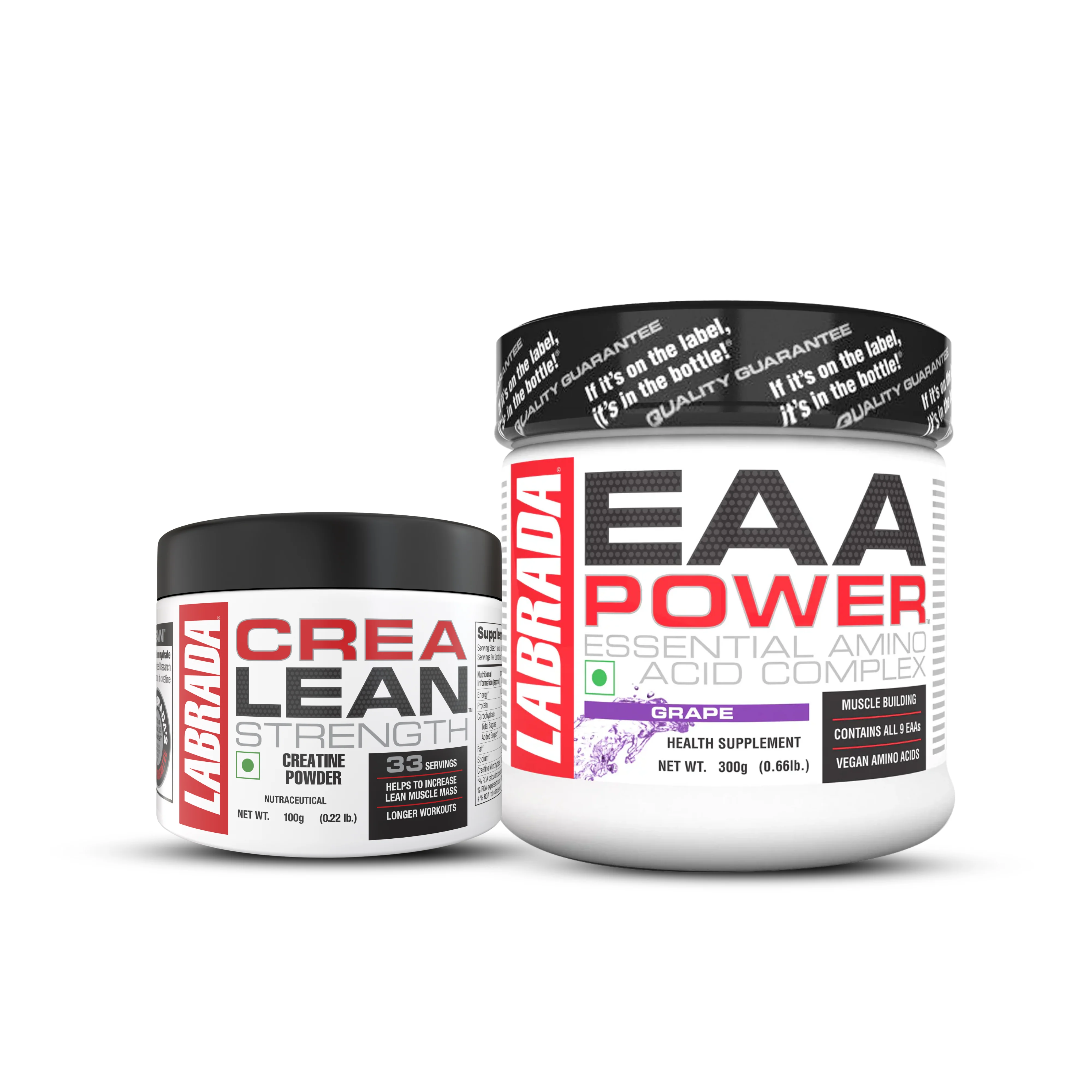 Labrada Crealean Strength Creatine 100g Powder With EAA Power Essential Amino Acid Complex 300g - Image 10