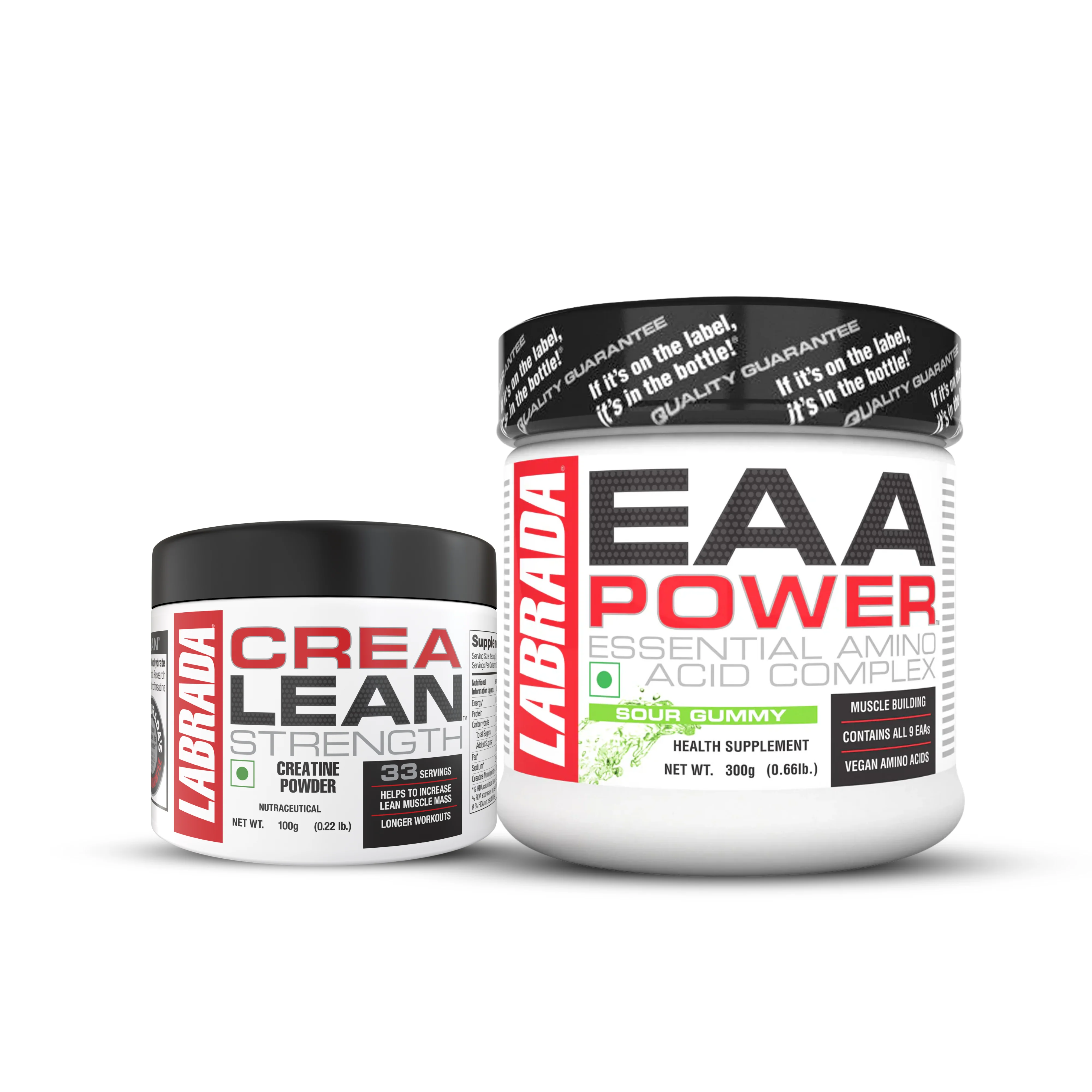 Labrada Crealean Strength Creatine 100g Powder With EAA Power Essential Amino Acid Complex 300g - Image 6