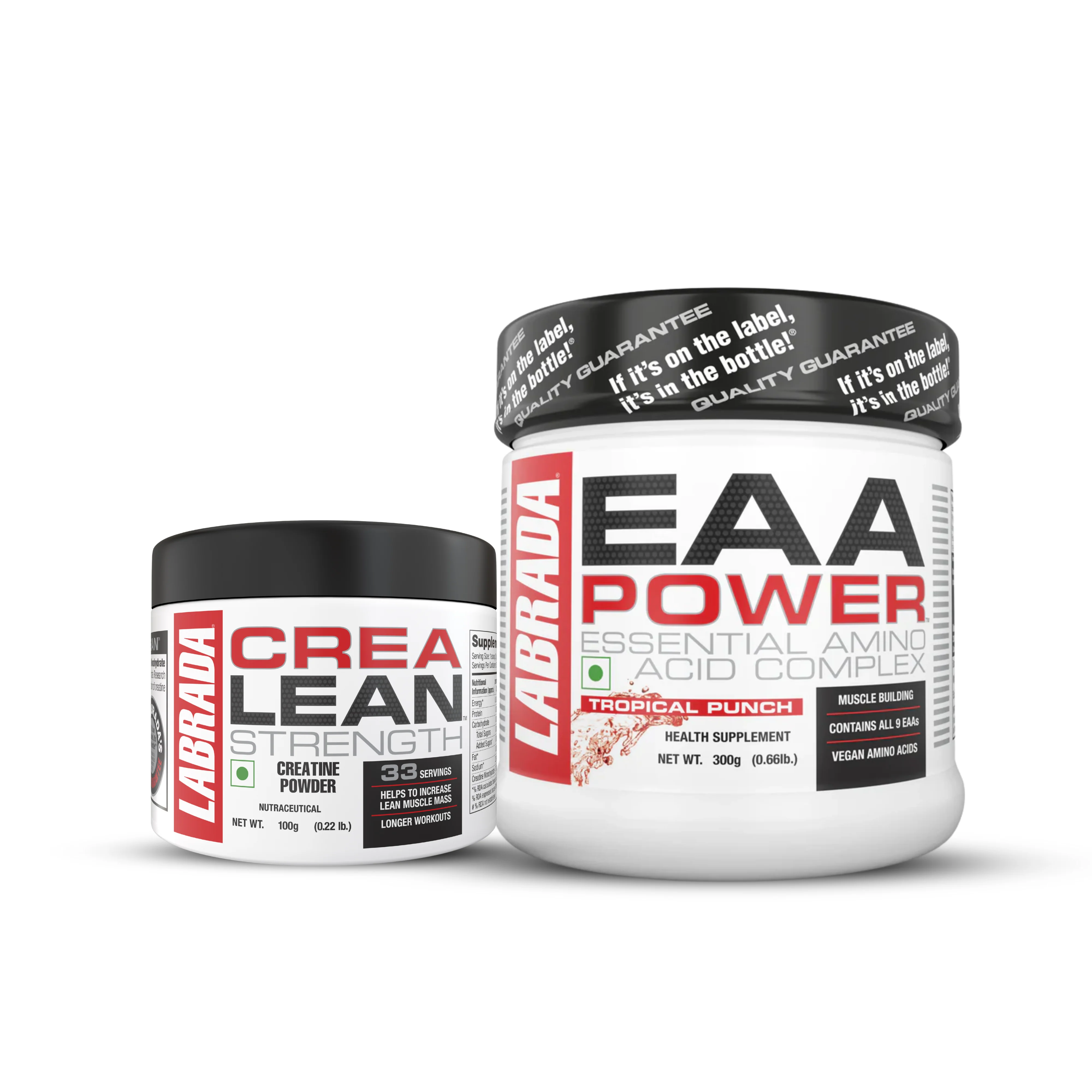 Labrada Crealean Strength Creatine 100g Powder With EAA Power Essential Amino Acid Complex 300g - Image 7