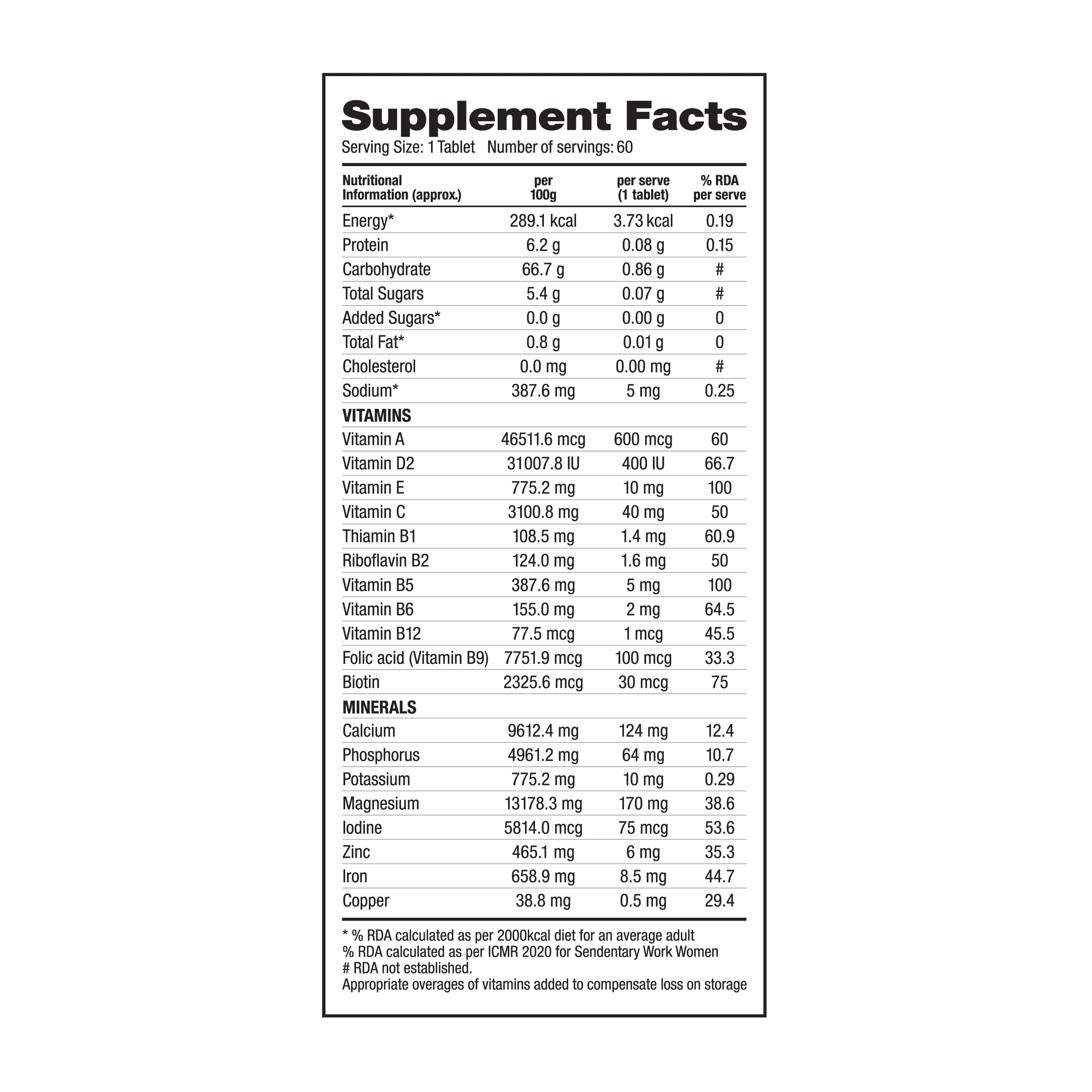 Daily Vitamin – 60 Tablets – Health & Immunity Booster - Image 5