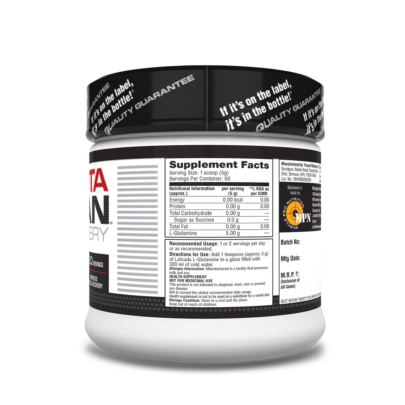 GlutaLean Recovery - L-Glutamine Powder - Image 3