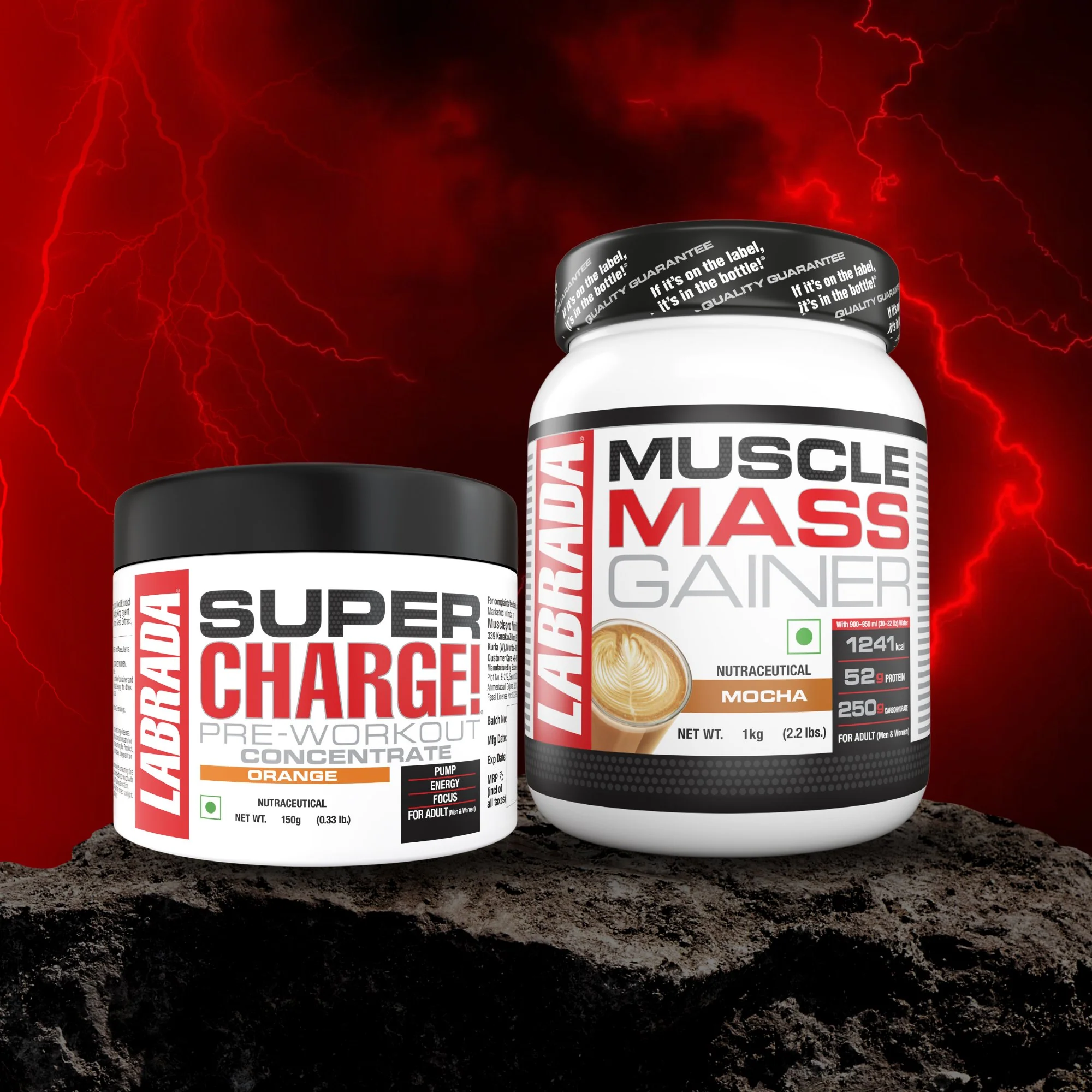 Labrada Mass Gainer 2.2lbs Mocha Cappuccino 1kg With Labrada Super charge 150g - Image 4